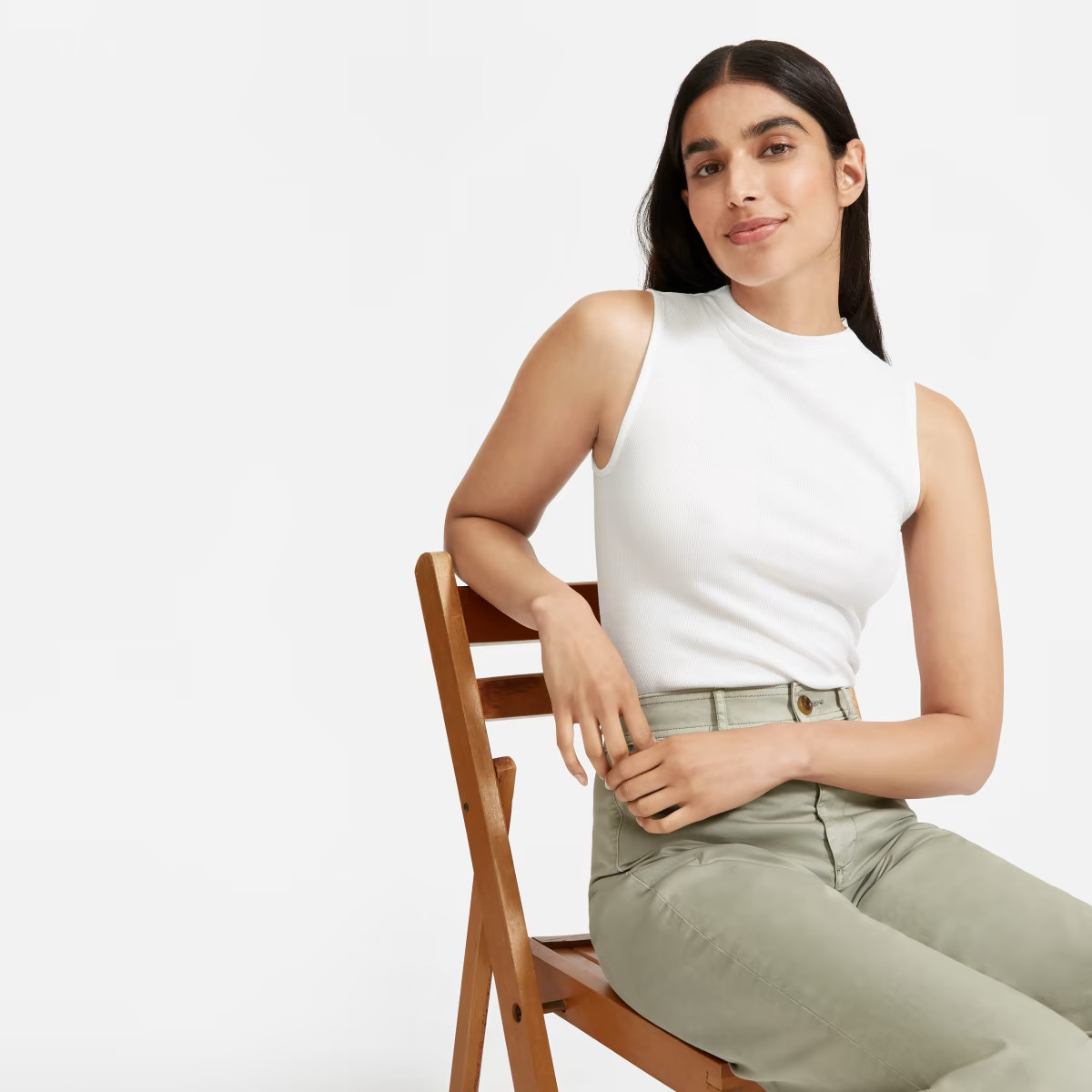 The Pima Micro Rib Funnel-Neck Tank | Everlane