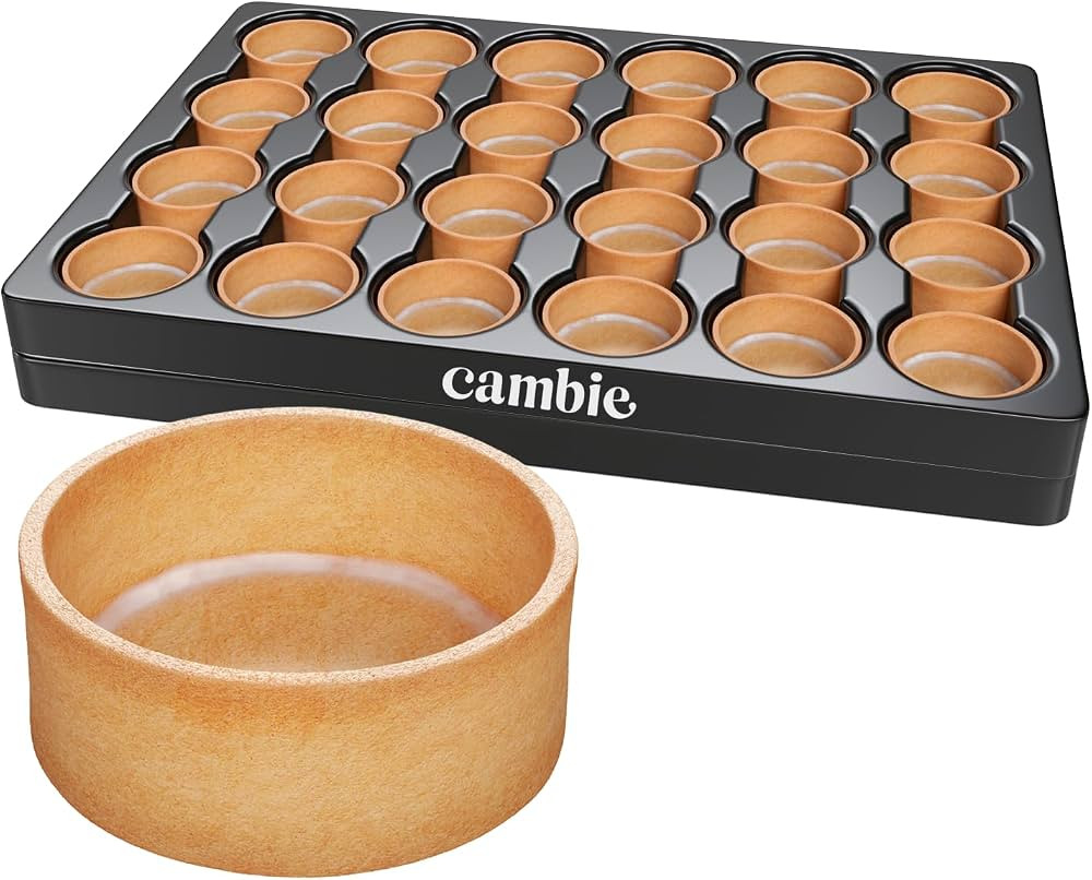 Cambie Sweet Round Mini Tart Shells, 1.38" Diameter, French Style Tart Shells with White Chocolat... | Amazon (US)