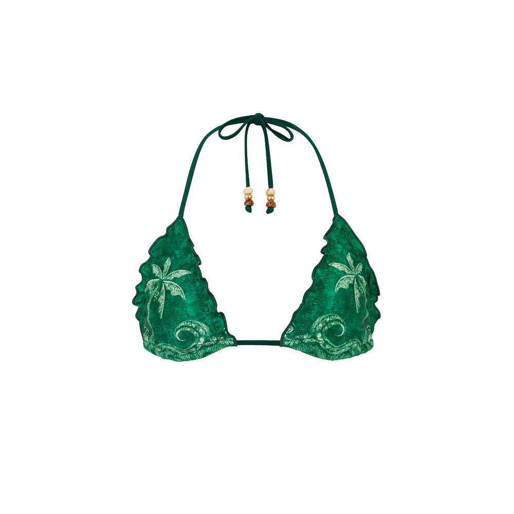 Lettuce Edge Bralette Bikini Top - Palm Tides | Kulani Kinis US