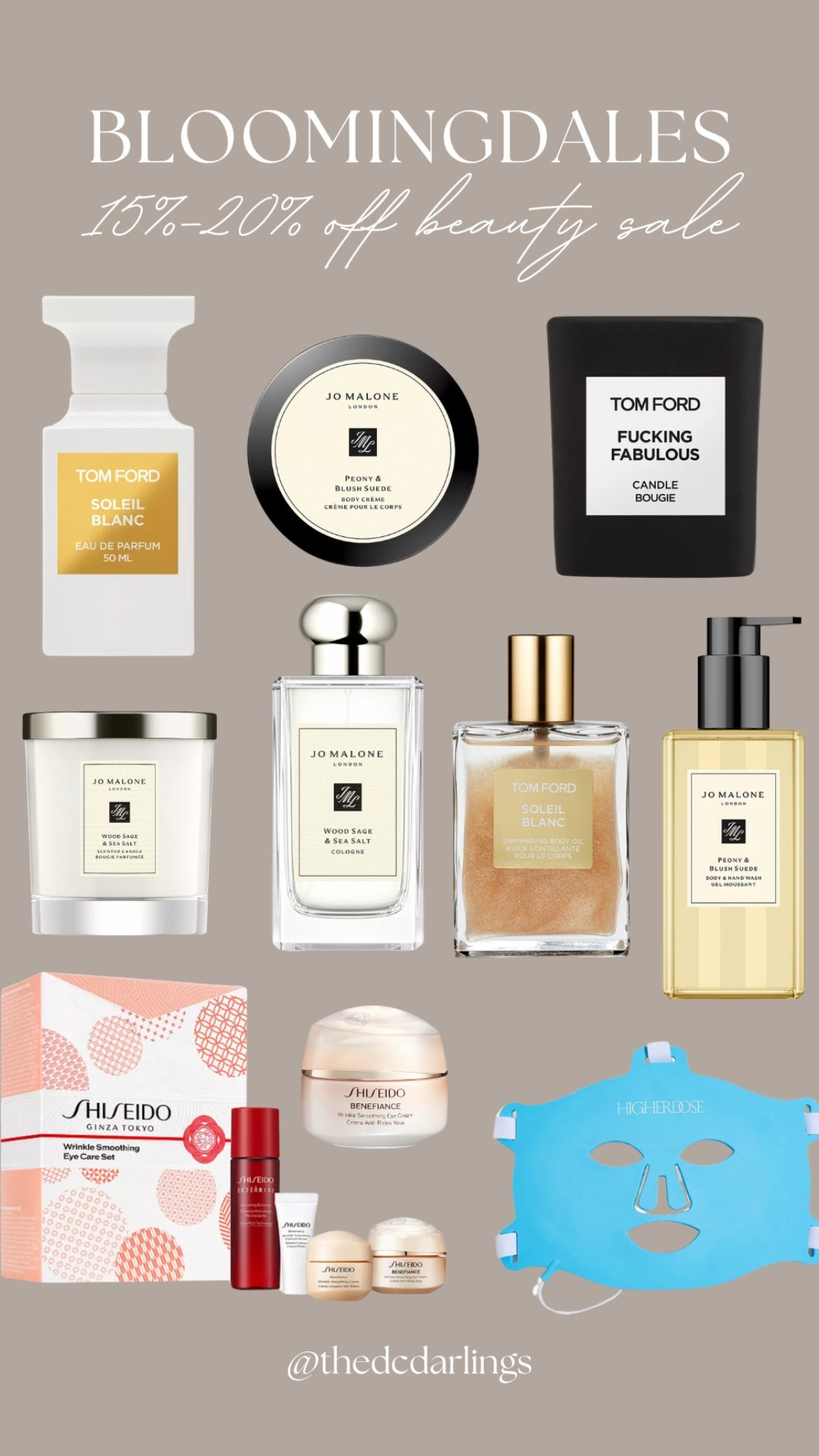 Bloomingdales Memorial Day Weekend beauty sale: 15-20% off !! 

#LTKSummerEdit #LTKBeauty #LTKSaleAlert