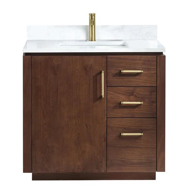 San Bathroom Vanity with Engineered Marble Top | Wayfair North America
