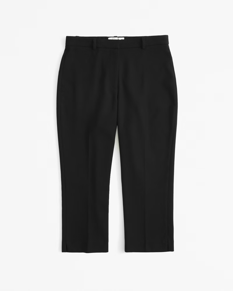 Abercrombie & Fitch Women's Mid Rise Tailored Capri Pant in Black - Size 28 LONG | Abercrombie & Fitch (US)