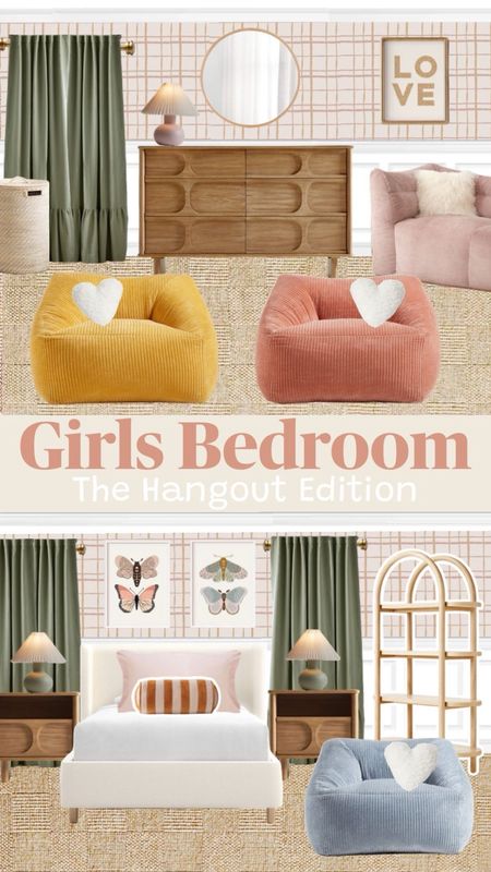 The girls Hangout inspired by these super cute beanbag chairs! 😊🌸🎀💕 #girlsbedroom #teenhangout #teenbedroom #girlsfurniture #girlsroom #girlsbedroommakeover #teengirlsroom #bedroom #beanbag #curtains #nightstands #dresser #girlsbedroomdecor #girlsroomdecor 

#LTKhome #LTKkids #LTKstyletip