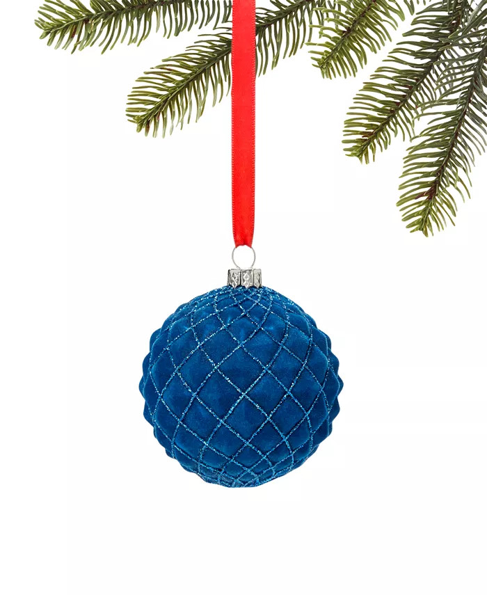 Holiday Lane
          
        
  
      
          Patina Blue Quilted Ball Ornament, Created f... | Macy's