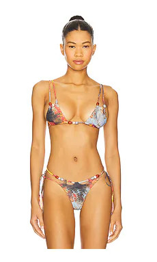 Jaded London Double Strap Bikini Top in Abstract Print from Revolve.com | Revolve Clothing (Global)