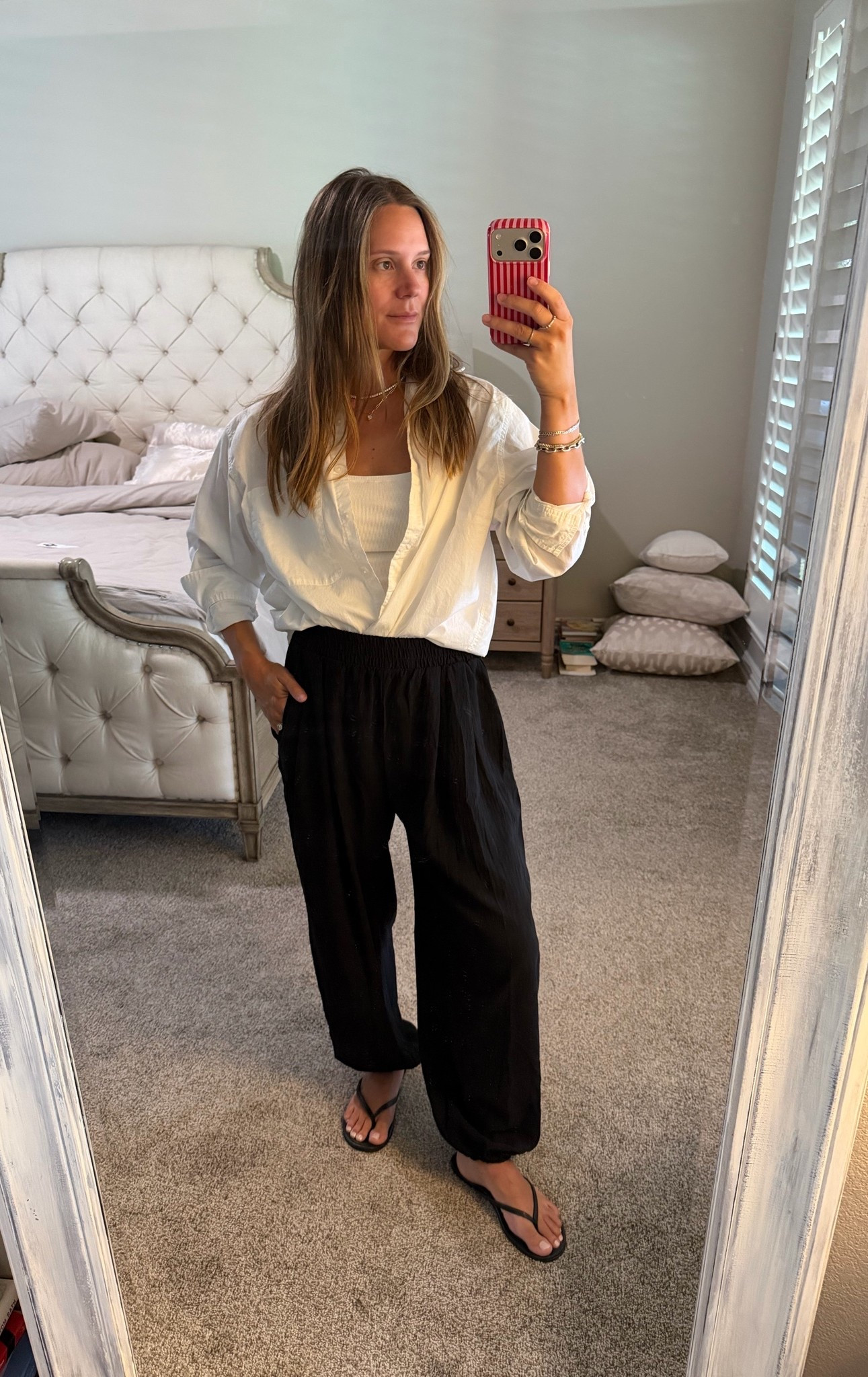 Being fashionable doesn’t have to be complicated. Throw on a tank, some breezy pants & a button down and head out the door! 

These pants are getting so much wear for me this summer- they’re comfy even when the heat index is 105!

#LTKdayinmylife #LTKootd #LTKmomlife
