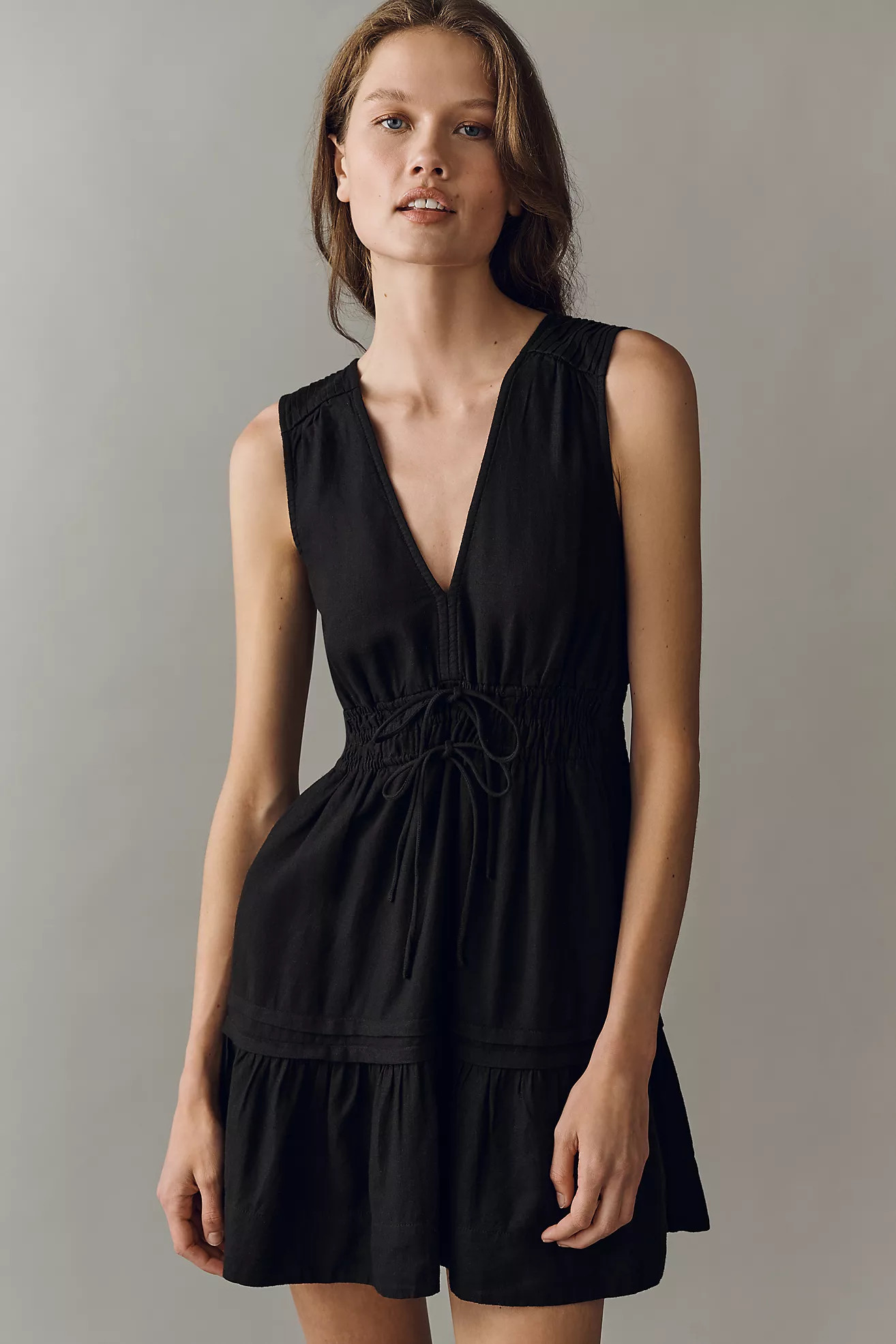 Somerset Linen Sleeveless Mini Dress | Anthropologie (US)
