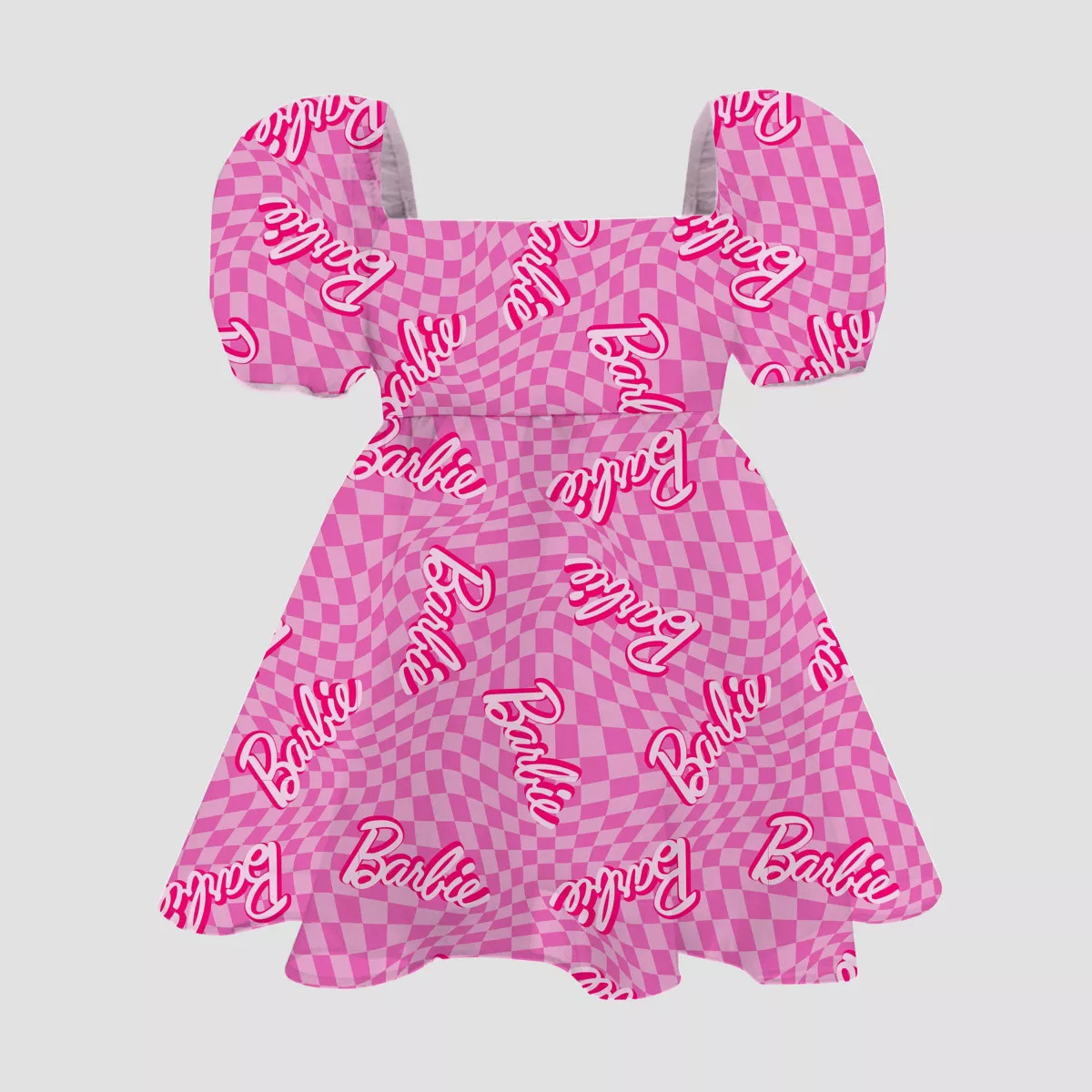 Girls' Barbie Organza Puff Dress - Pink | Target
