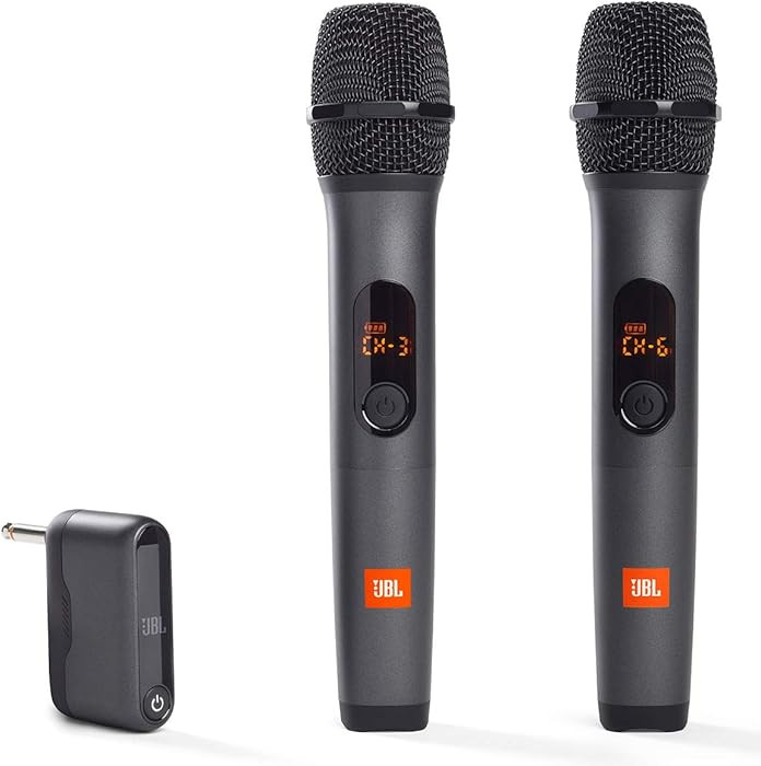 JBL Wireless Two Microphone System with Dual-Channel Receiver, Black | Amazon (US)