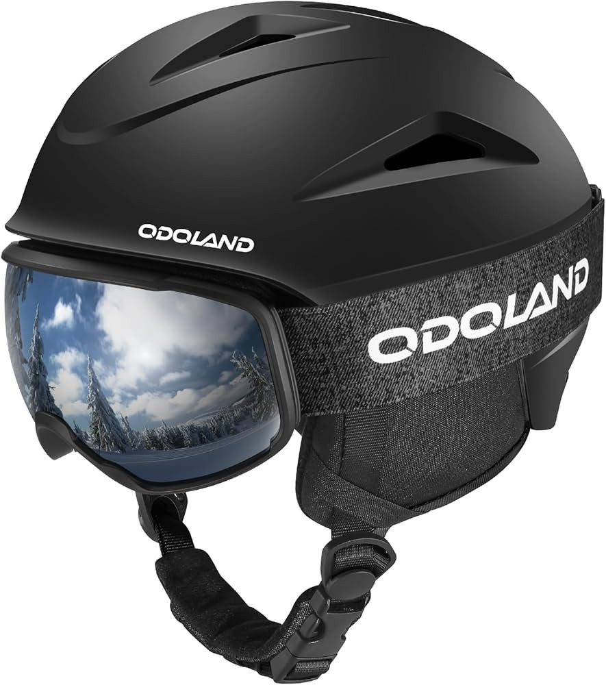 Odoland Snowboard Helmet, Ski Helmet with Ski Goggles for Adults, Durable PC Shell & EPS Foam, Sa... | Amazon (US)