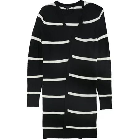 Alfani Womens Striped Duster Cardigan Sweater Black Small | Walmart (US)