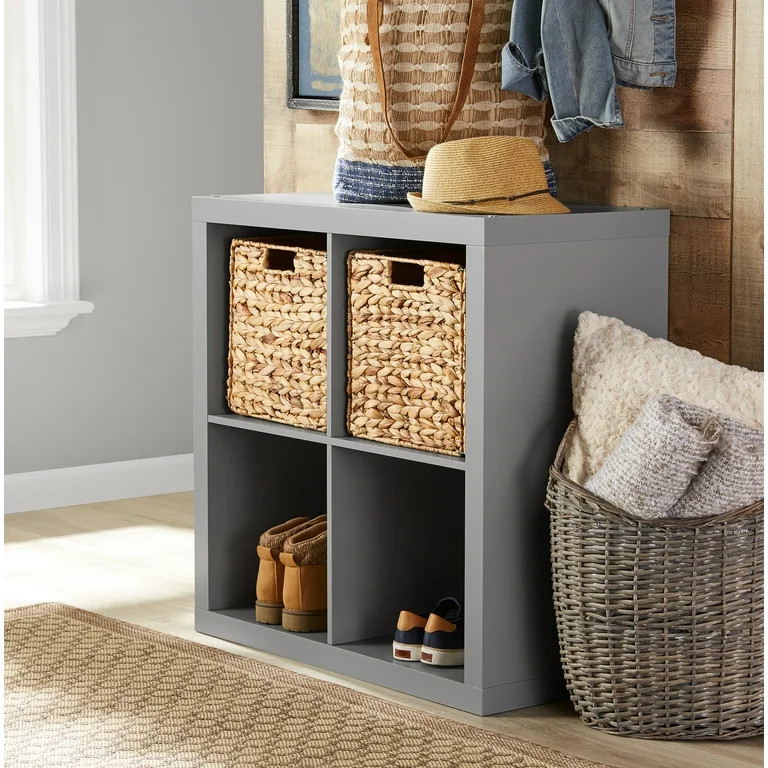 Better Homes & Gardens 4-Cube Storage Organizer, Gray - Walmart.com | Walmart (US)