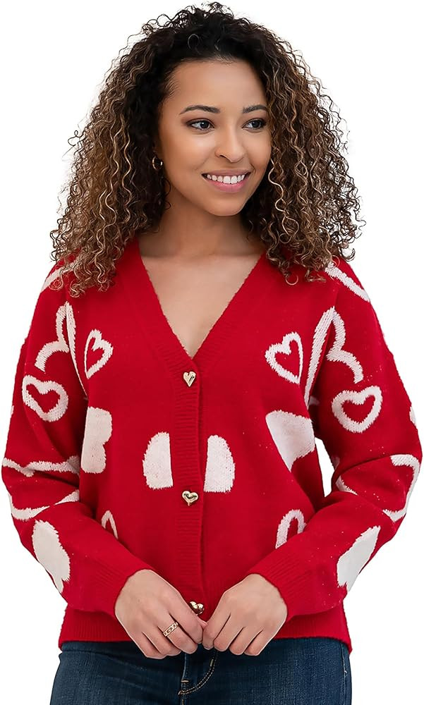Blizzard Bay Women's Mommy and Me Valentine's Day Cardigan Sweater | Amazon (US)