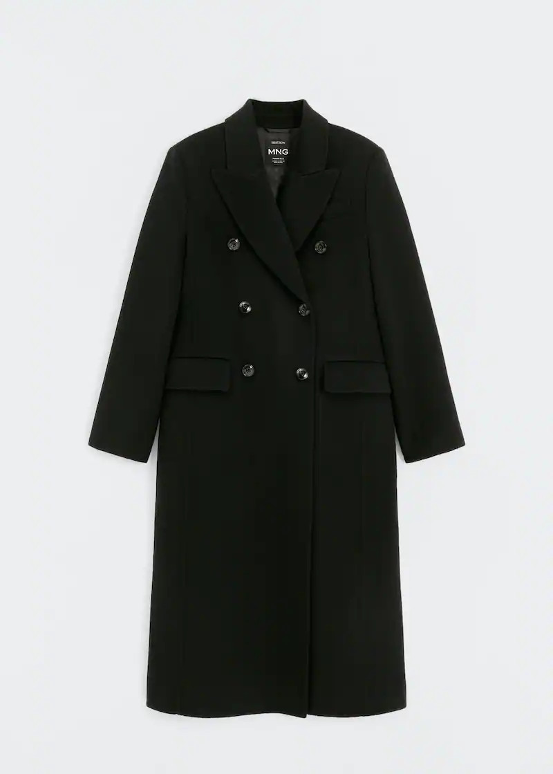 Doppelreihiger mantel aus schurwolle -  Damen | Mango Deutschland | MANGO (DE)