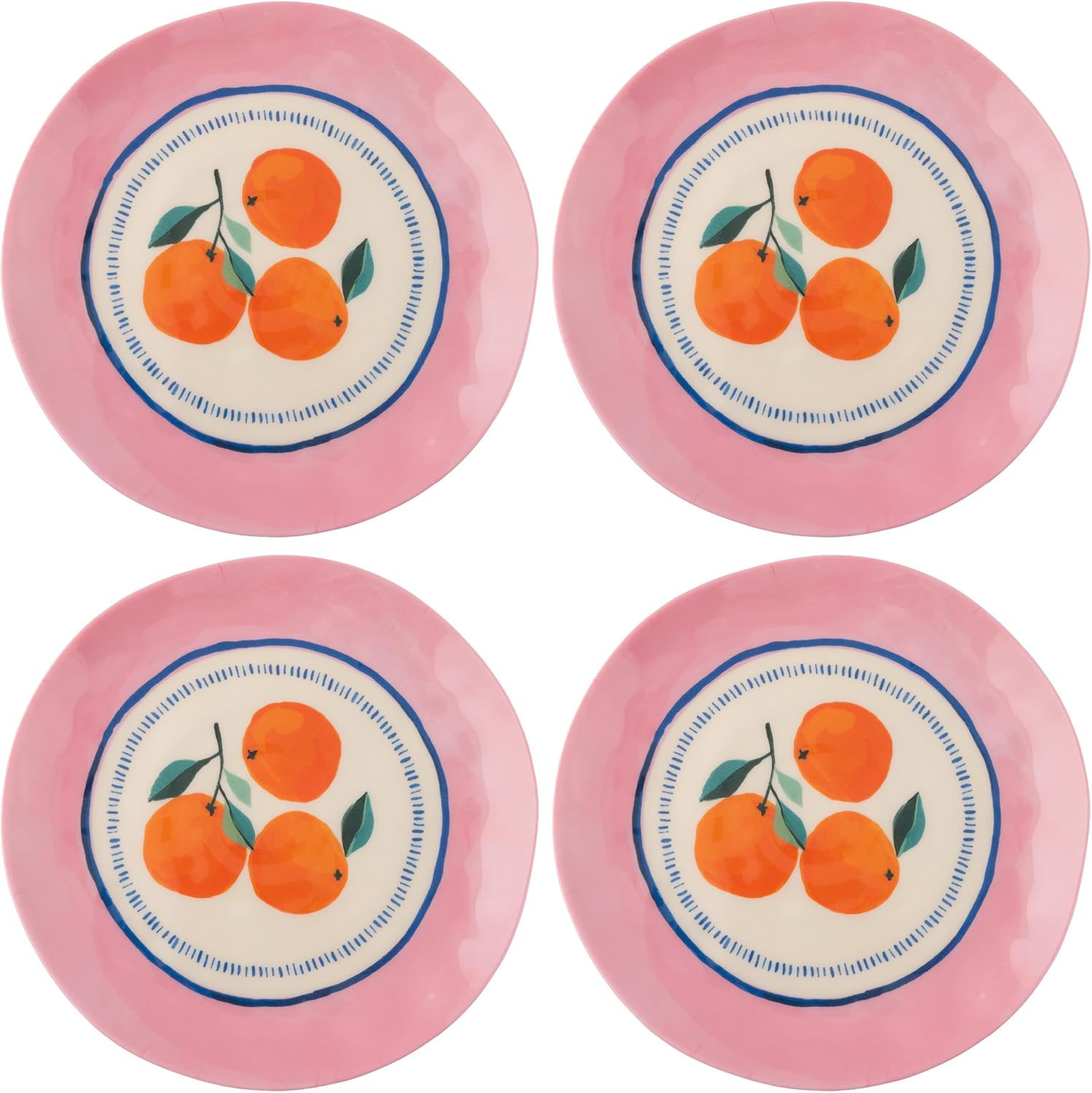 Karma, 8.75 inches Melamine Salad Plates Set of 4, Reusable Dishwasher Safe Plates for Outdoor an... | Amazon (US)