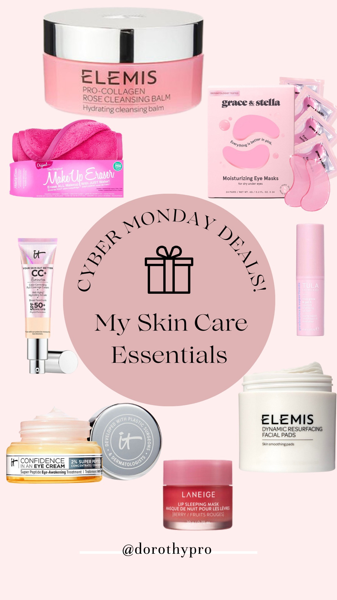 My SKIN CARE essential are on sale for cyber Monday! 30-50% off today! 

Amazon beauty finds, Elemis skincare products, Tula eye treatment, eye patches, Laneige lip scrub, makeup wipes, eye cream, CC cream foundation.

#LTKCyberWeek #LTKGiftGuide #LTKsalealert