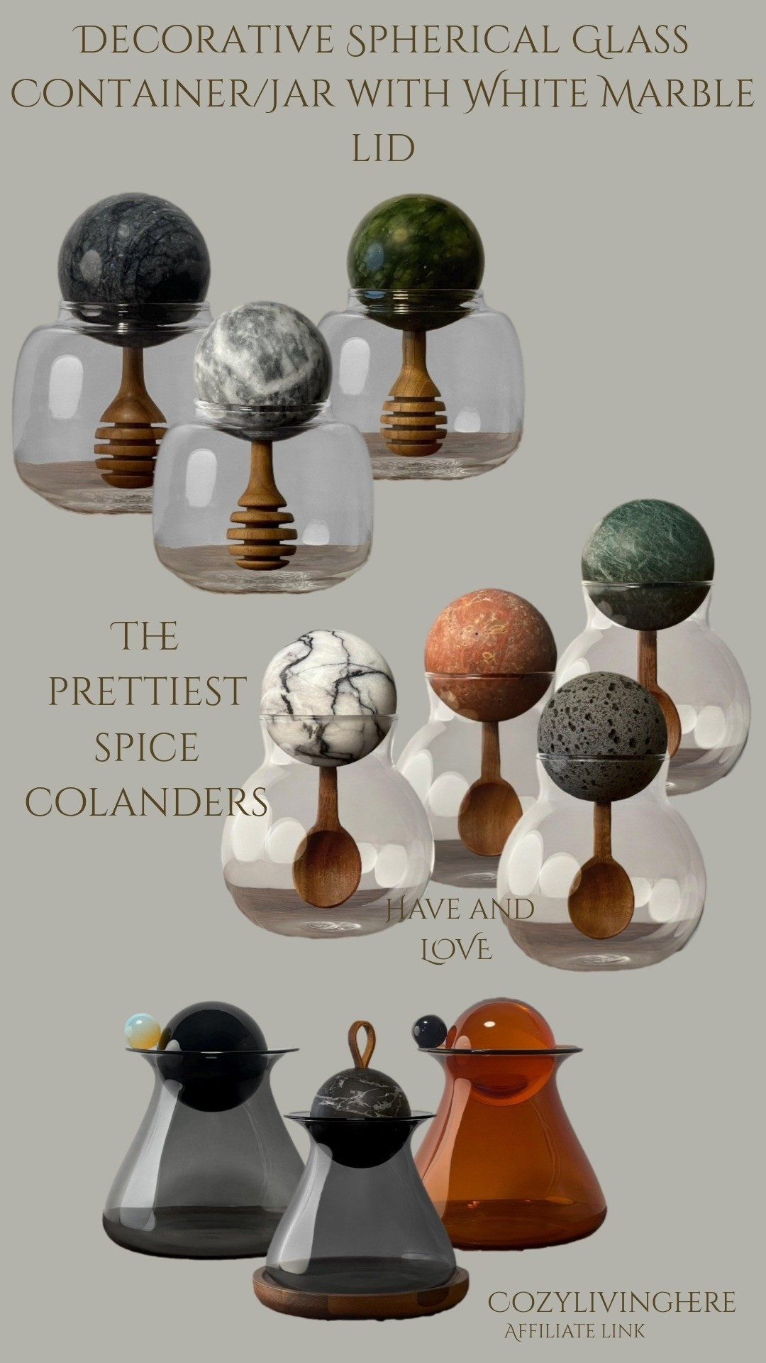 The prettiest way to store your spices 🤍 Marble + glass = functional art. Linked in LTK ✨ #cozykitchen

#LTKHome #LTKU