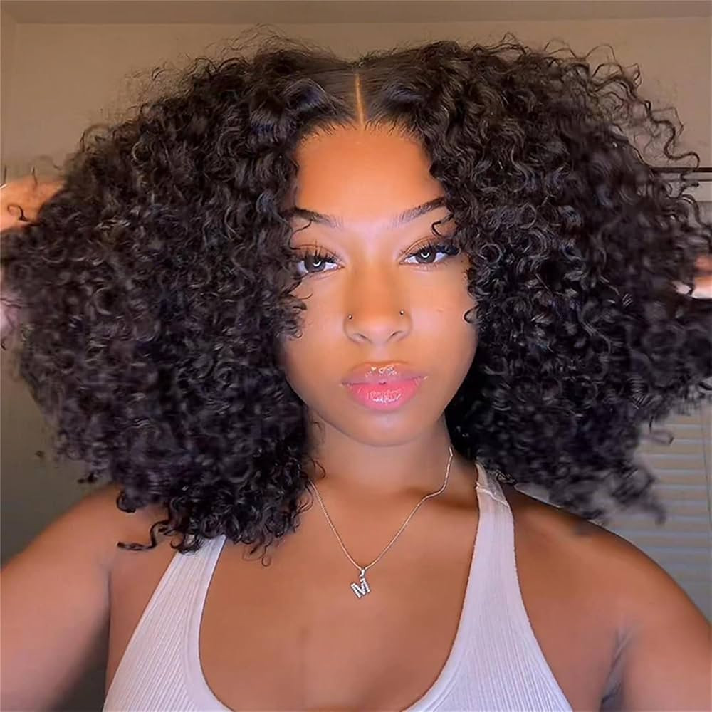 Wiggins Ready And Go Glueless Wigs Human Hair Curly Lace Front Wigs Human Hair Pre Plucked Bleach... | Amazon (US)