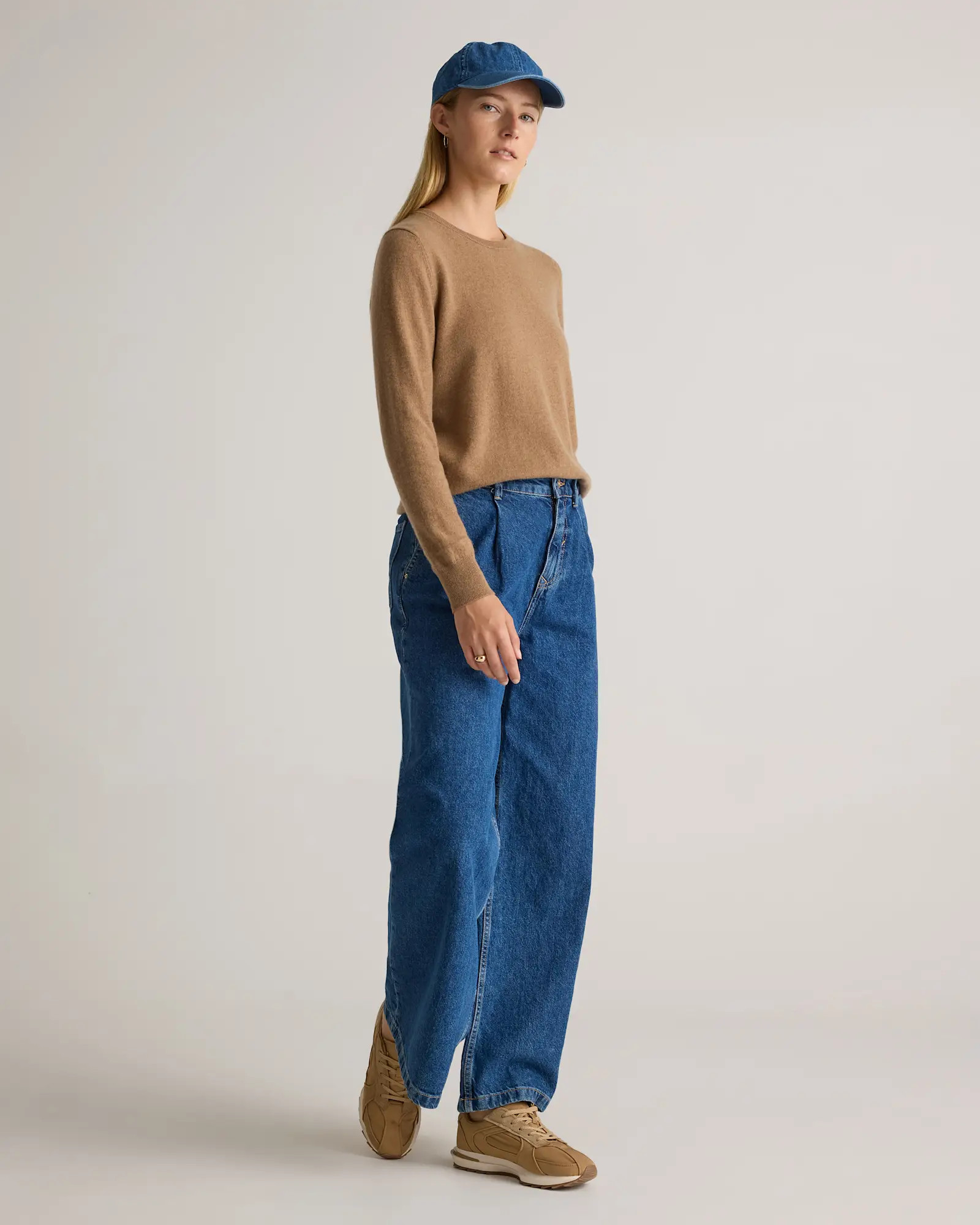 Mongolian Cashmere Crewneck Sweater in Teak | Quince