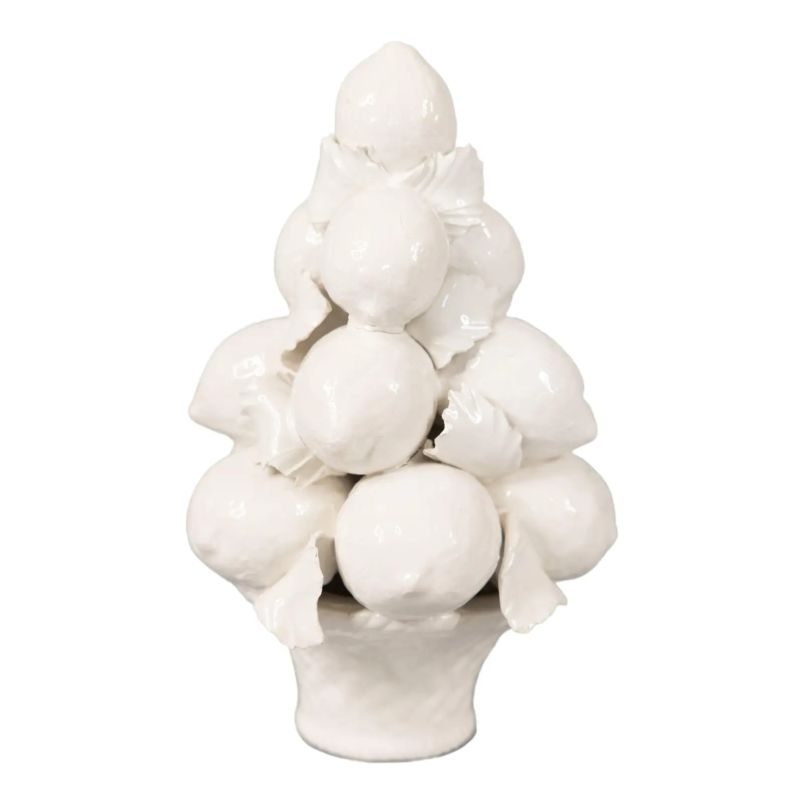 Vintage Italian White Blanc De Chine Lemon Topiary | Chairish