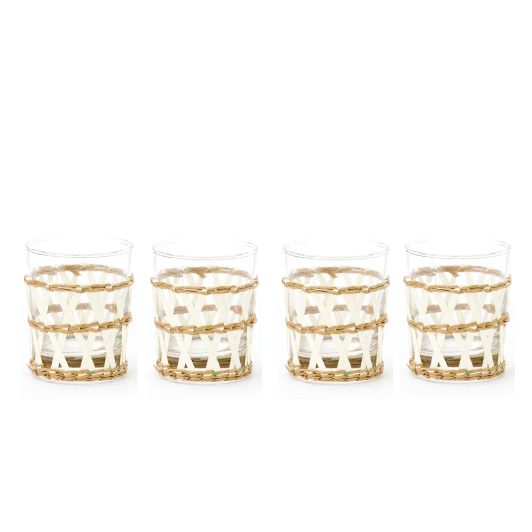 Island Wrapped Tumblers White, Set of 4 | Amanda Lindroth