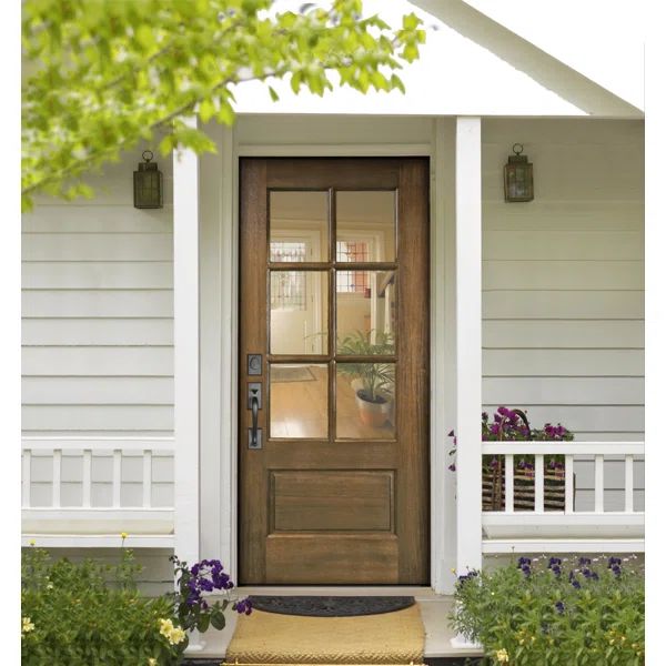 Stained Mahogany Prehung Front Entry Doors | Wayfair North America