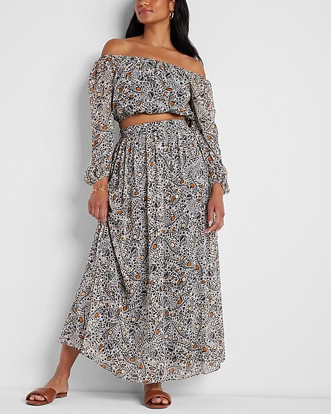 Rachel Zoe Printed Maxi Skirt | Express