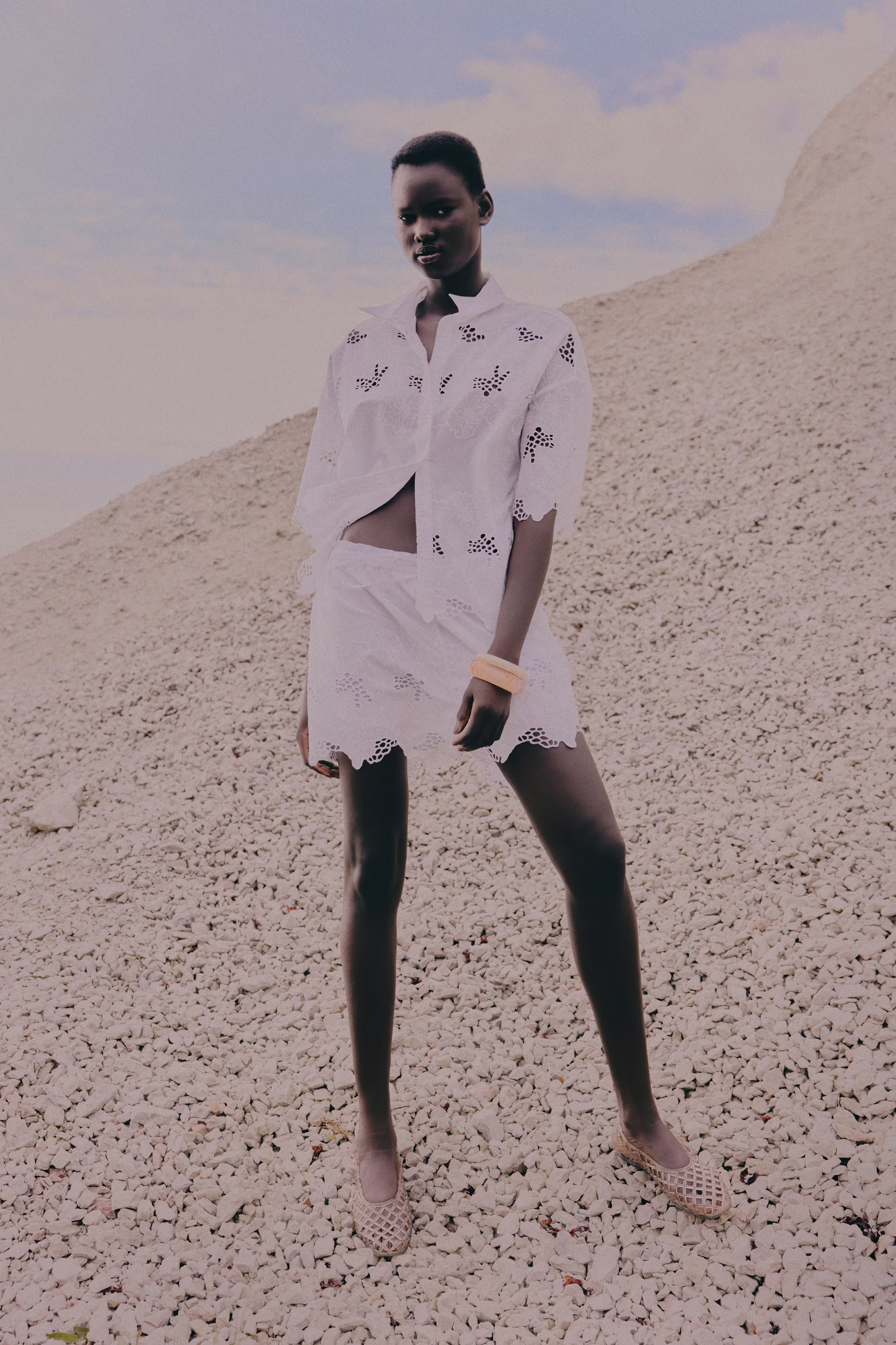 Eyelet-Embroidered Shorts | H&M (US + CA)