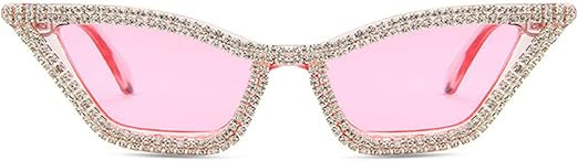 mincl Cat Eye Sunglasses for Women Sparkling Rhinestone Sunglasses Trendy Retro Diamond Glasses U... | Amazon (US)