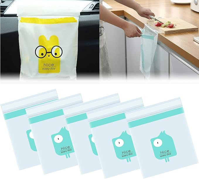 PME PIVOFUL MOBILE ENHANCEMENT 75pcs Easy Stick-On Disposable Car Trash Bags | Amazon (US)