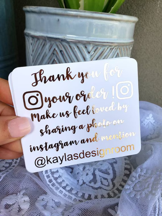 Thank you cards business, BEST SELLER, thank you for your order, social media cards, customer rev... | Etsy (US)