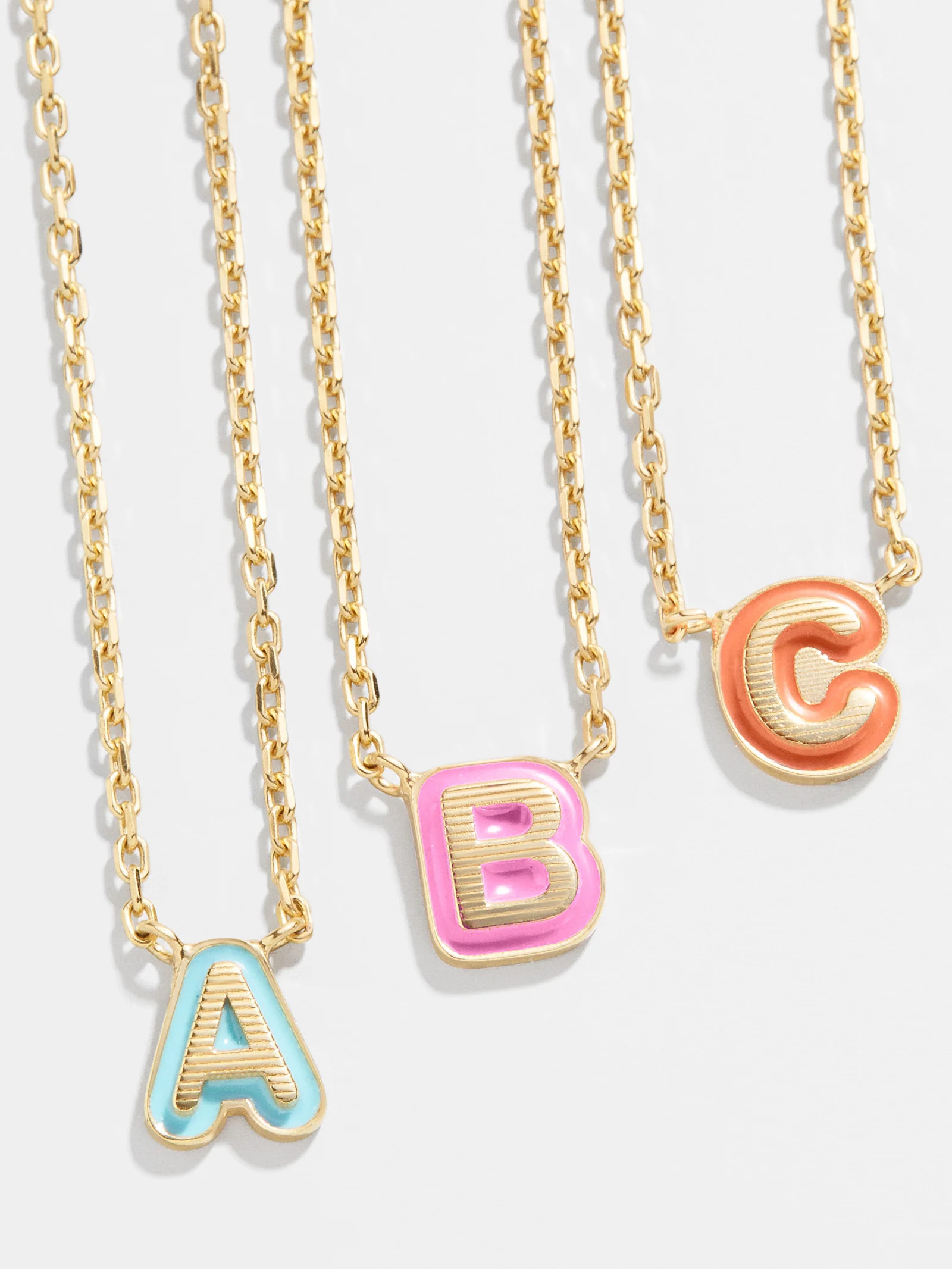 18K Gold Enamel Initial Necklace | BaubleBar (US)