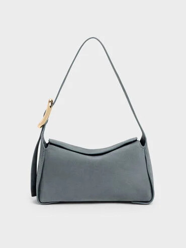 Smoky Blue Aislin Shoulder Bag | CHARLES & KEITH | Charles & Keith US