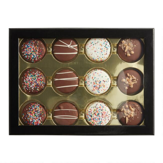 Chocolate Works Assorted Chocolate Covered Cookies 12 Count | World Market