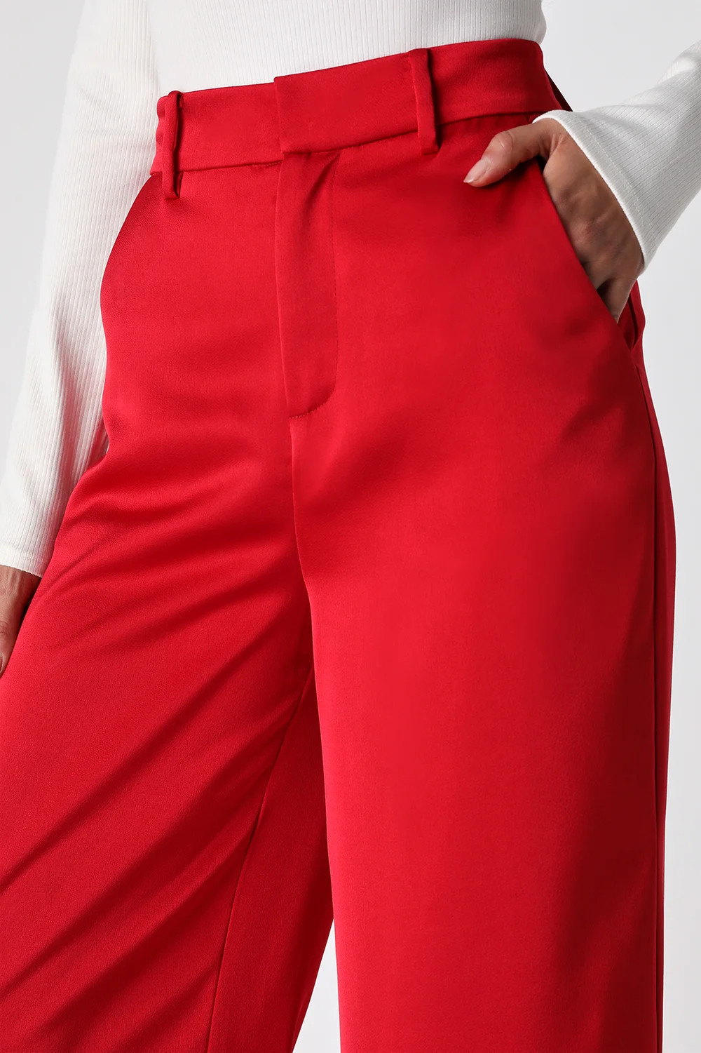 Modern Approach Red Satin Wide Leg Pants | Lulus