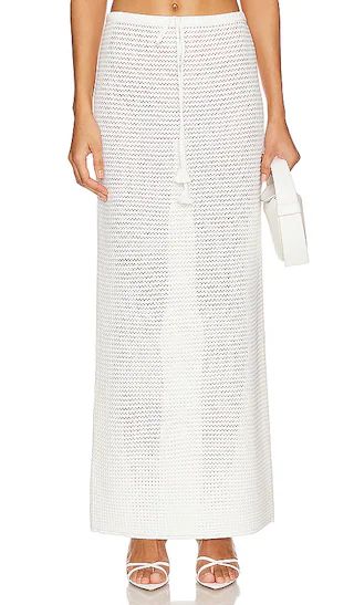 Crochet Midi Skirt in White | Revolve Clothing (Global)
