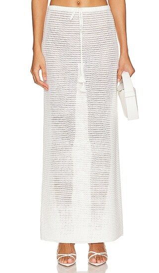 Crochet Midi Skirt in White | Revolve Clothing (Global)