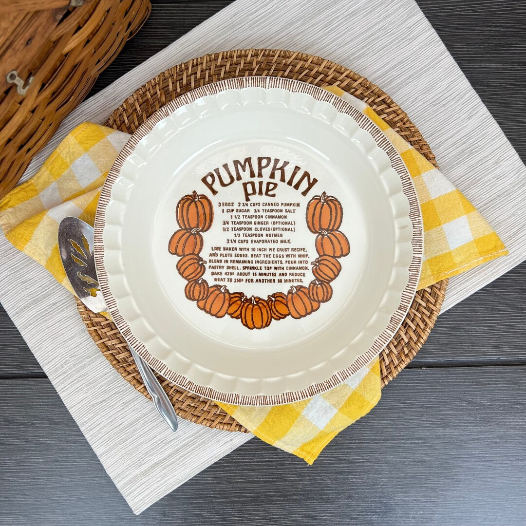 Vintage Royal China Co Ceramic Pumpkin Pie Plate Country - Etsy | Etsy (US)