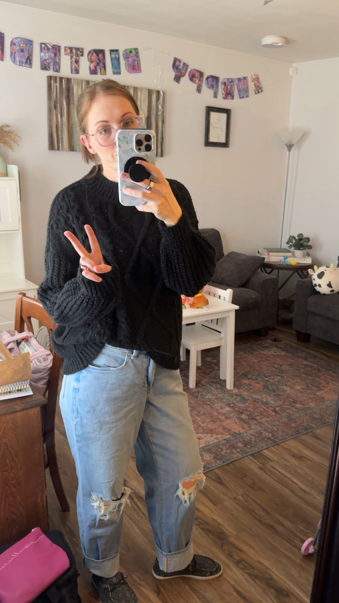 Keeping it comfy and chic in my go-to sweater & jeans combo. Because cozy never goes out of style. 

My sweater is out of stock but linking some of my favorites and alternatives 

#LTKmomlife #LTKMidsize #LTKootd