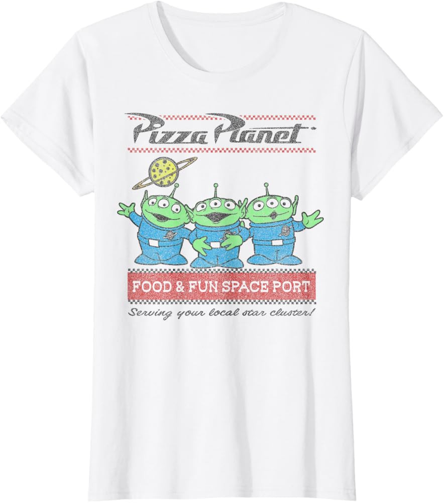 Disney Pixar Toy Story Pizza Planet Aliens T-Shirt | Amazon (US)