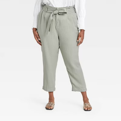 Women's High-Rise Paperbag Ankle Pants - A New Day™ | Target