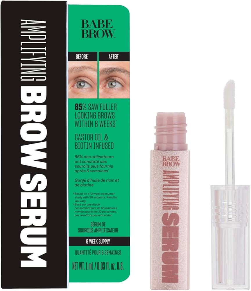 Babe Original Eyebrow Serum For Thicker Brows - Brow Serum with Castor Oil, Biotin, Repairing Ami... | Amazon (US)