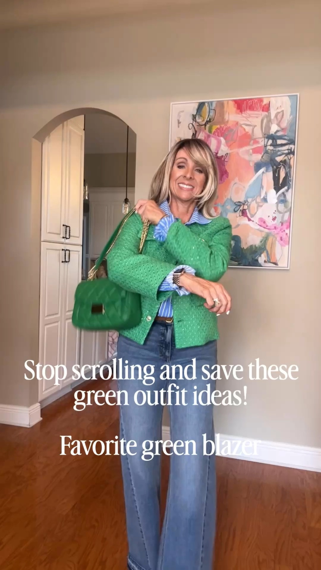 Green outfit ideas! Save for later or wear now. The green blazer is such a steal, high quality but low price. 

#LTKSaleAlert #LTKOver40