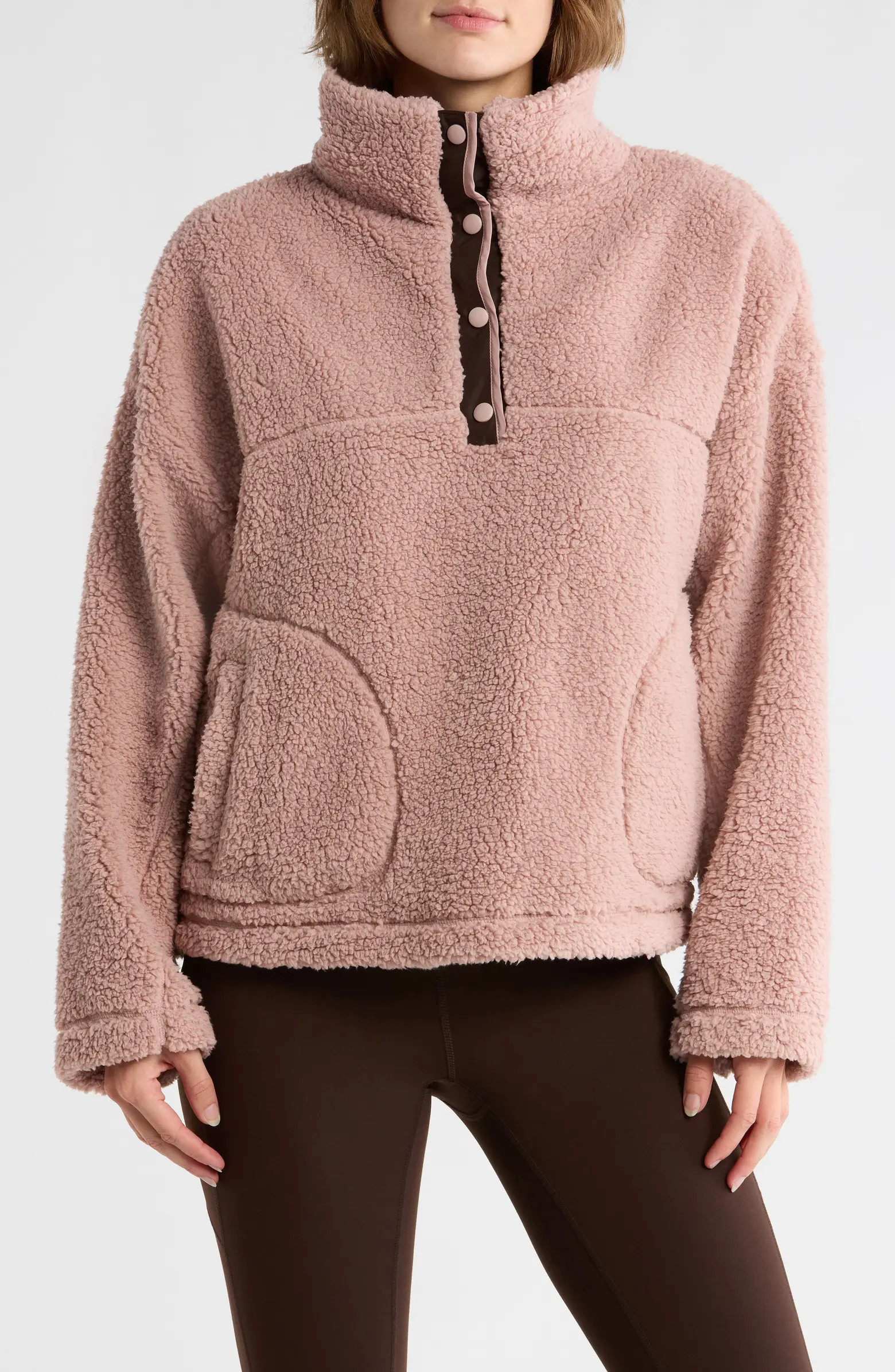 Z by Zella High Pile Fleece Pullover | Nordstromrack | Nordstrom Rack