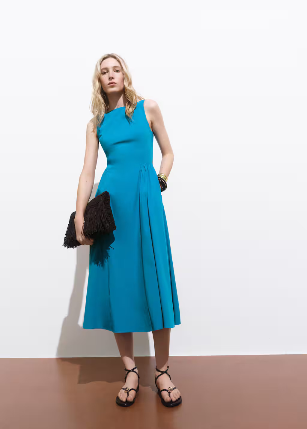 Flared midi-dress blue - Women - 0 - MANGO | Mango (US/MX/AU)