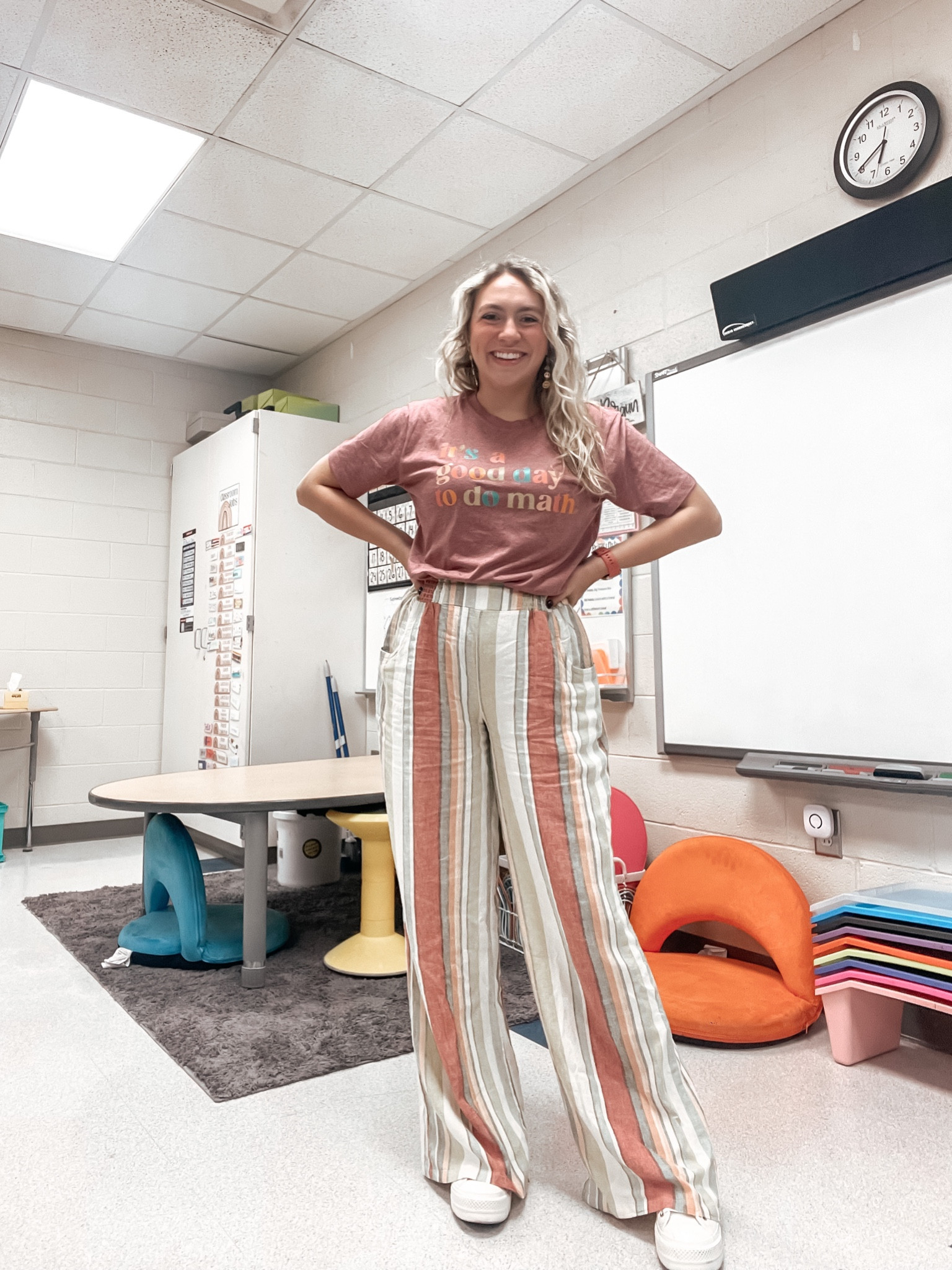 Teacher outfit, teacher style, teacher fashion, math teacher shirt, teacher t-shirt, comfortable work pants, math teacher outfit 

#LTKfindsunder50 #LTKfindsunder100 #LTKworkwear