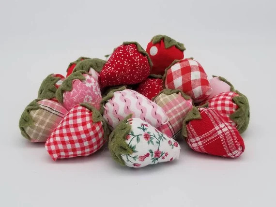 Play Strawberry Set of 6  Pretend Play  Play Kitchen  - Etsy | Etsy (US)