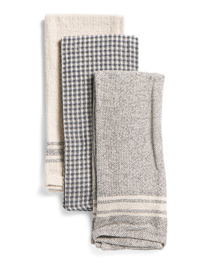 3pc Stone Washed Kitchen Towel Set | TJ Maxx