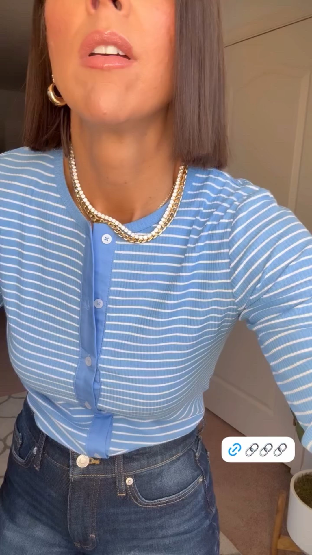 Size xs in Walmart top
Sized down one to a zero in Walmart jeans 

#LTKSaleAlert #LTKmomlife #LTKootd