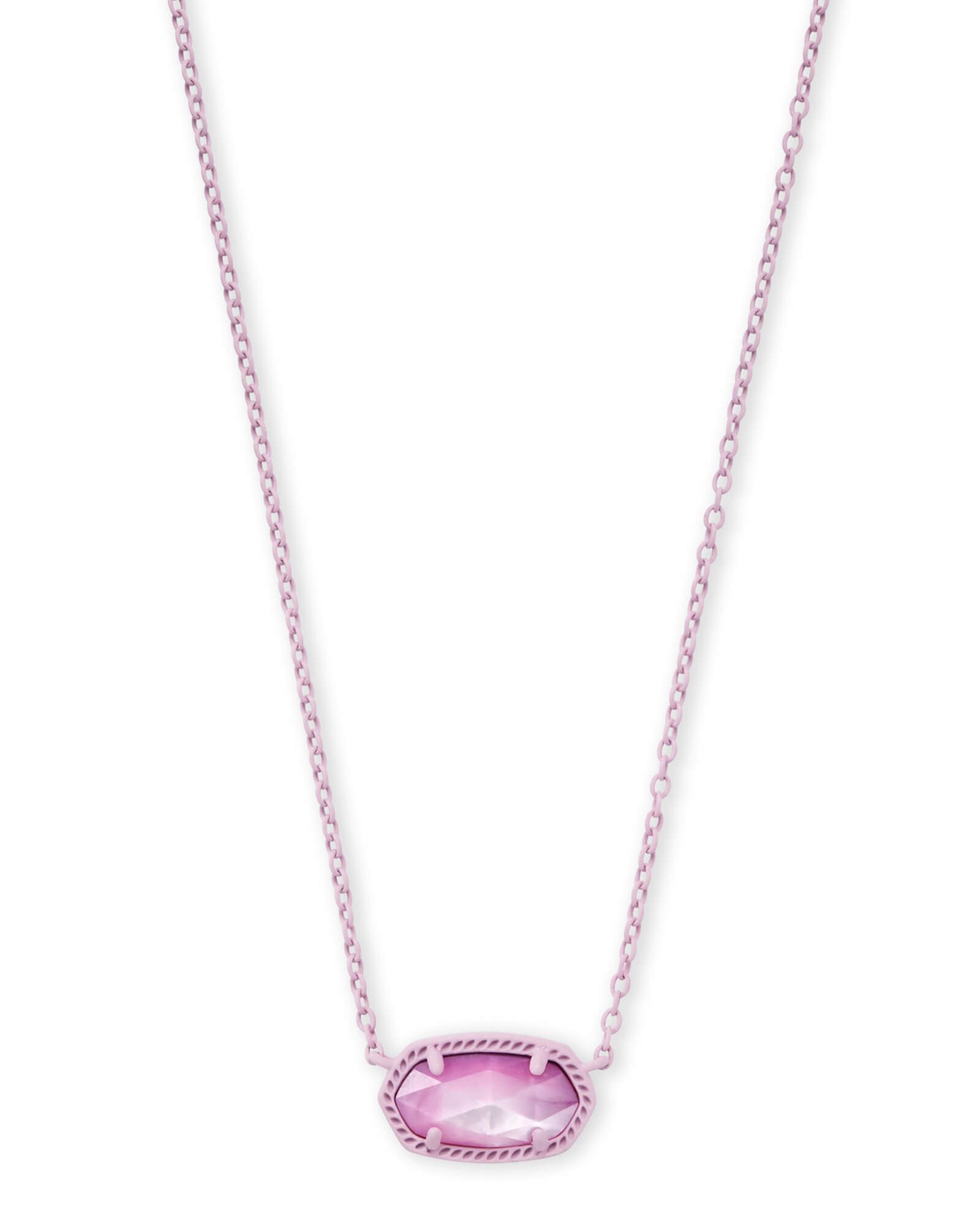 Elisa Matte Necklace in Lilac Mother of Pearl | Kendra Scott